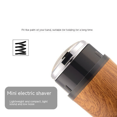 Wooden Mini Portable Rechargeable Electric Shaver