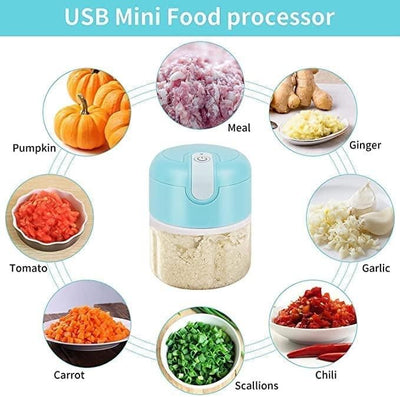 Mini Electric Meat/Garlic Chopper Portable Food Processor