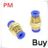 PU" PUG 4 6 8 10 12 14 16 MM OD Hose Pipe Straight Push in Fitting Pneumatic Push to Connect Air Quick Fitting
