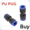 PU" PUG 4 6 8 10 12 14 16 MM OD Hose Pipe Straight Push in Fitting Pneumatic Push to Connect Air Quick Fitting