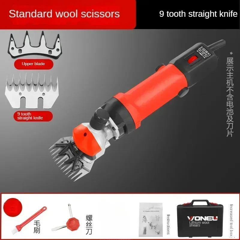Wireless Electric Sheep Shears Lithium Battery Clipper with Charger for Shearing Sheep, Goats and Other Farm Animals