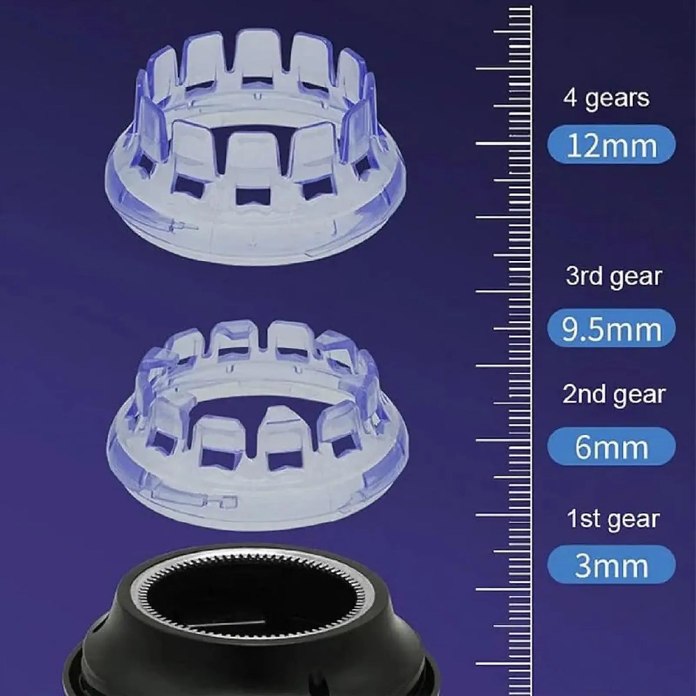 Wireless circular hair clipper with LED display, 2025 new circular fast hair clipper, 3-12mm length adjustable self-hair kit