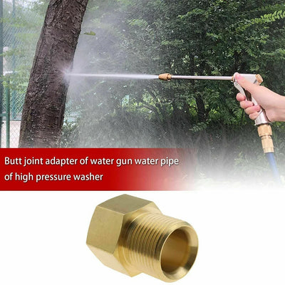 High Pressure Washer Gun Copper Brass M22 15mm Male Thread To M22 14mm Female Hose To Hose Connection Metric Pipe To Gun Adapter