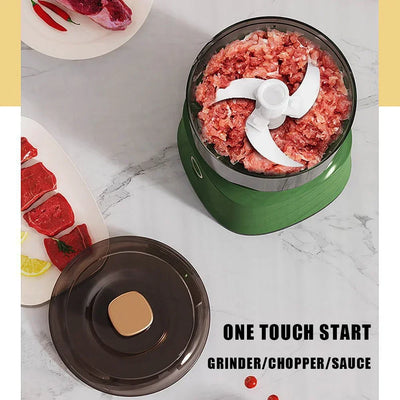 Mini Meat Grinder Electric Garlic Masher Multifunctional Kitchen Wireless Food Stir Shredder Baby Auxiliary Food Machine 350ml