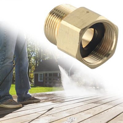 High Pressure Washer Gun Copper Brass M22 15mm Male Thread To M22 14mm Female Hose To Hose Connection Metric Pipe To Gun Adapter