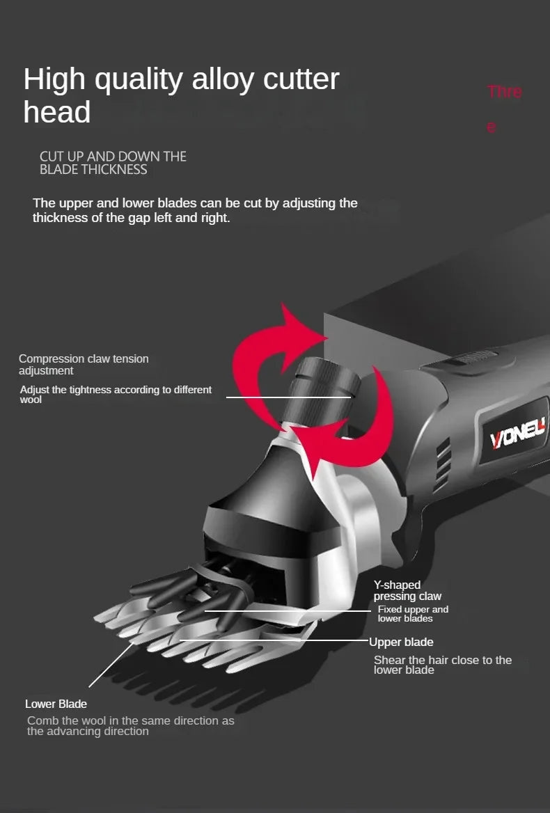 Wireless Electric Sheep Shears Lithium Battery Clipper with Charger for Shearing Sheep, Goats and Other Farm Animals
