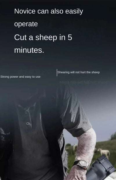 Wireless Electric Sheep Shears Lithium Battery Clipper with Charger for Shearing Sheep, Goats and Other Farm Animals