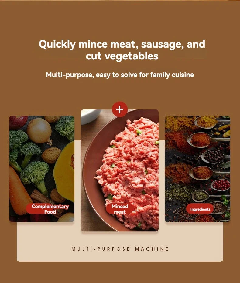 Hot Sale Mini Electric Garlic Chopper100ml Kitchen Tool Portable Cordless USB Charging Meat Grinder Food Onion Vegetable Chopper