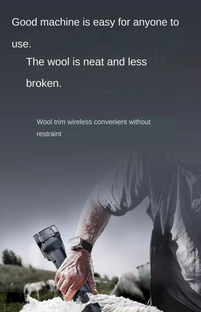 Wireless Electric Sheep Shears Lithium Battery Clipper with Charger for Shearing Sheep, Goats and Other Farm Animals