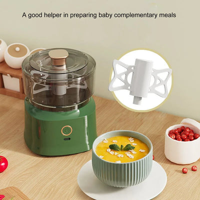 Mini Meat Grinder Electric Garlic Masher Multifunctional Kitchen Wireless Food Stir Shredder Baby Auxiliary Food Machine 350ml