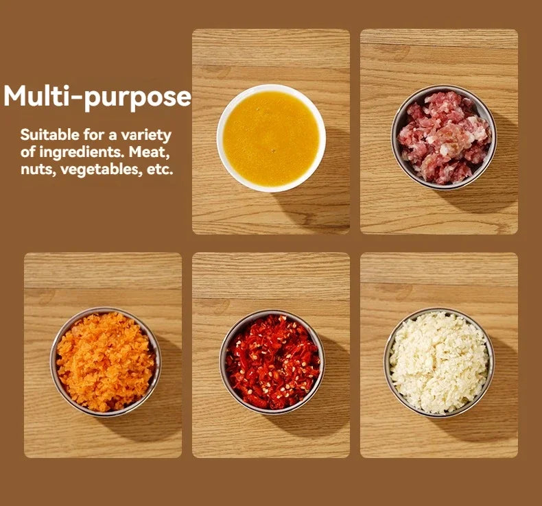 Hot Sale Mini Electric Garlic Chopper100ml Kitchen Tool Portable Cordless USB Charging Meat Grinder Food Onion Vegetable Chopper