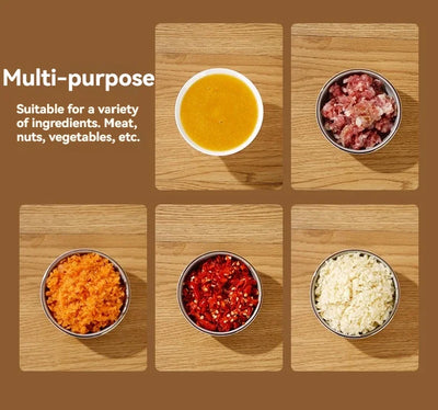 Hot Sale Mini Electric Garlic Chopper100ml Kitchen Tool Portable Cordless USB Charging Meat Grinder Food Onion Vegetable Chopper