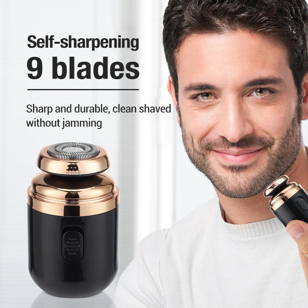 Mini Electric Shaver For Men Razor Portable Travel Hair Trimmer Electric Beard Scraper Knife Painless Shaving USB Rechargeable