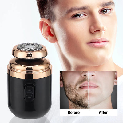 Mini Electric Shaver For Men Razor Portable Travel Hair Trimmer Electric Beard Scraper Knife Painless Shaving USB Rechargeable